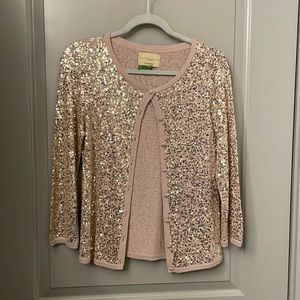 Sanctuary Gold Sequin Cardigan - Medium M